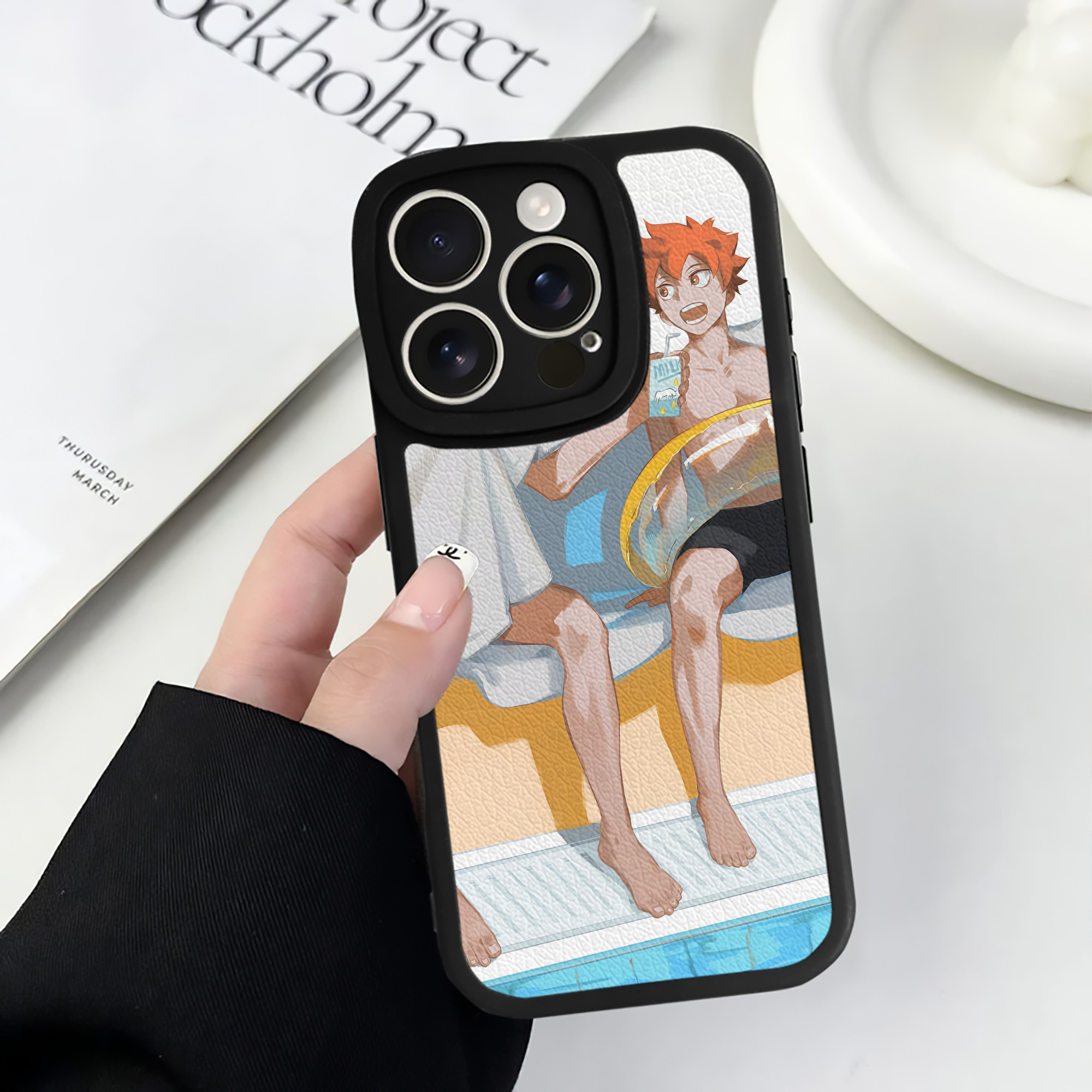 （画像用） ハイキュー!! Haikyu!! 【iPhone 16シリーズ対応】シリコンスマホケース（レザー調） 材質：シリコン